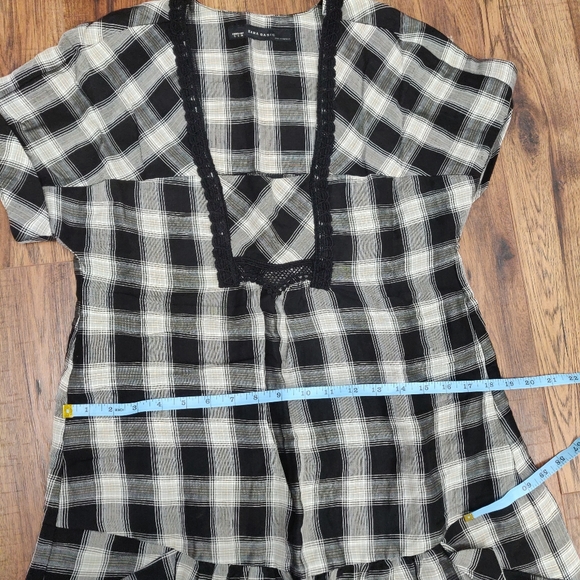 Zara Basic Checkered T shirt Casual Spring Dress - Picture 6 of 8